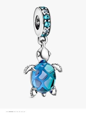 Pandora Murano Glass Sea Turtle Dangle Charm (#798939C01)